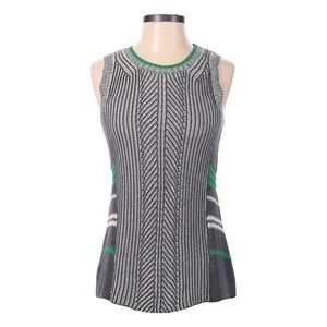 Cabi Ribbed Chunky Knit Sleeveless Pullover Sweater Size M Neutral Gray